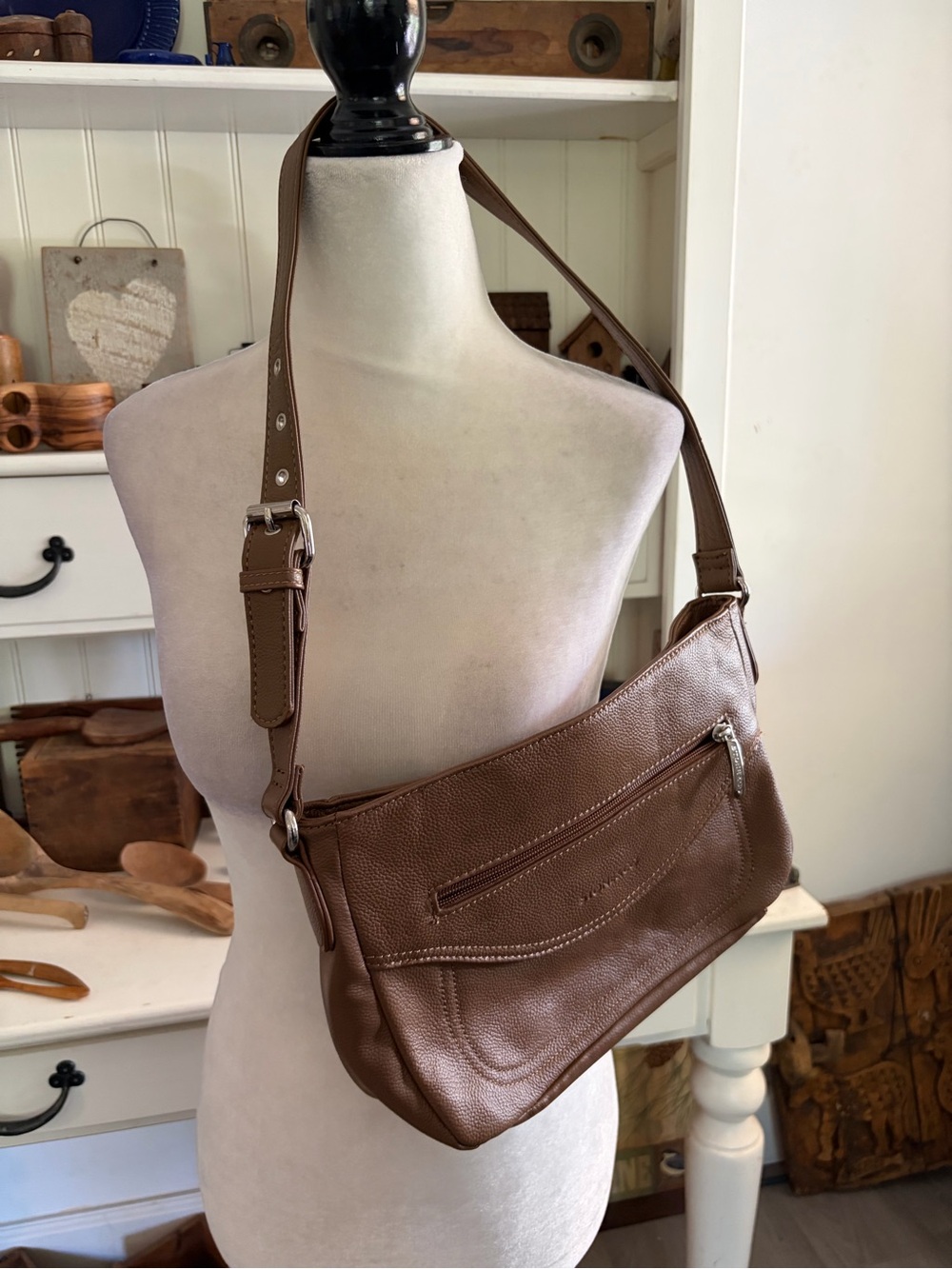 Stone & Co Brown Leather Shoulder Bag